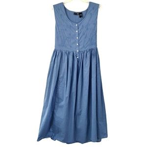 Blue Cotton Sun Dress Sz 1X